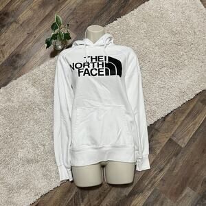 The North Face Size Small Women's White Black Half Dome Logo Pullover Hoodie
